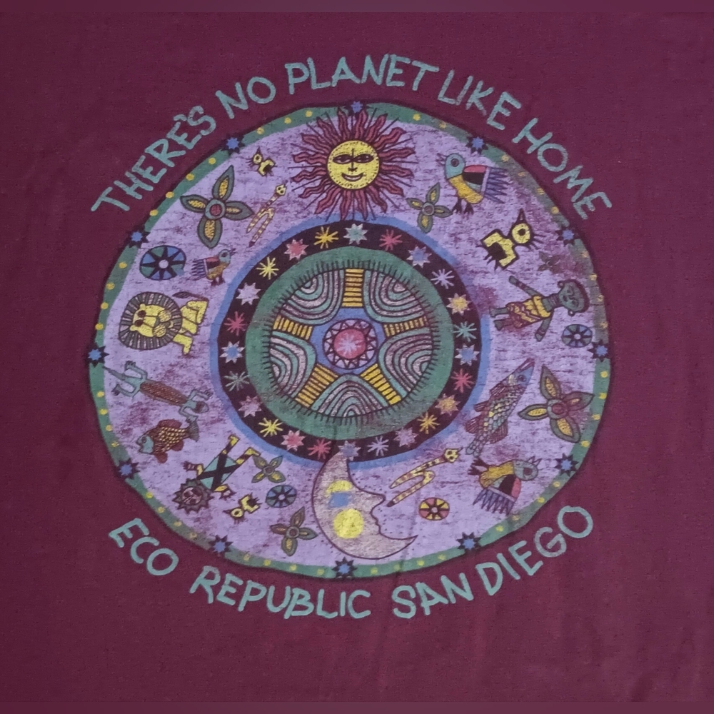 vintage San Diego Theres No Planet Like Home t-shirt Eco Earth Hippie Peace - Picture 5 of 5